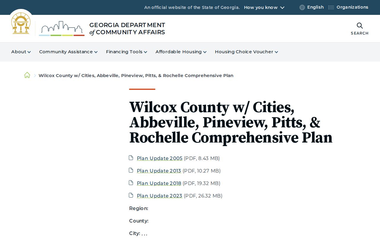 Wilcox County and city planning source for local criminal record guides